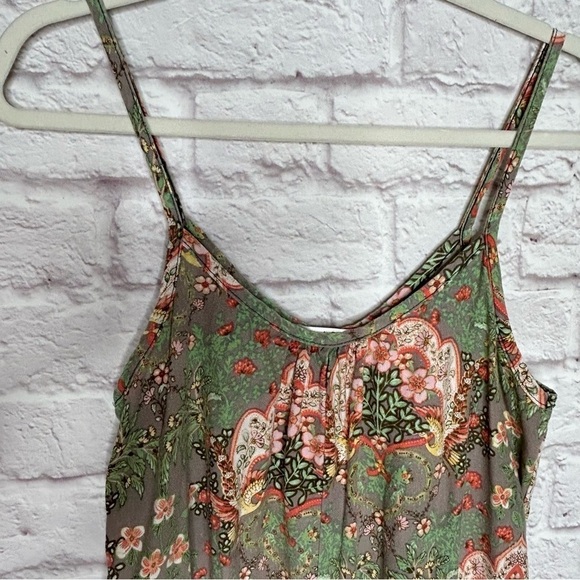 Labiz Floral Paisley Print Sage Green Romper - Picture 9 of 14